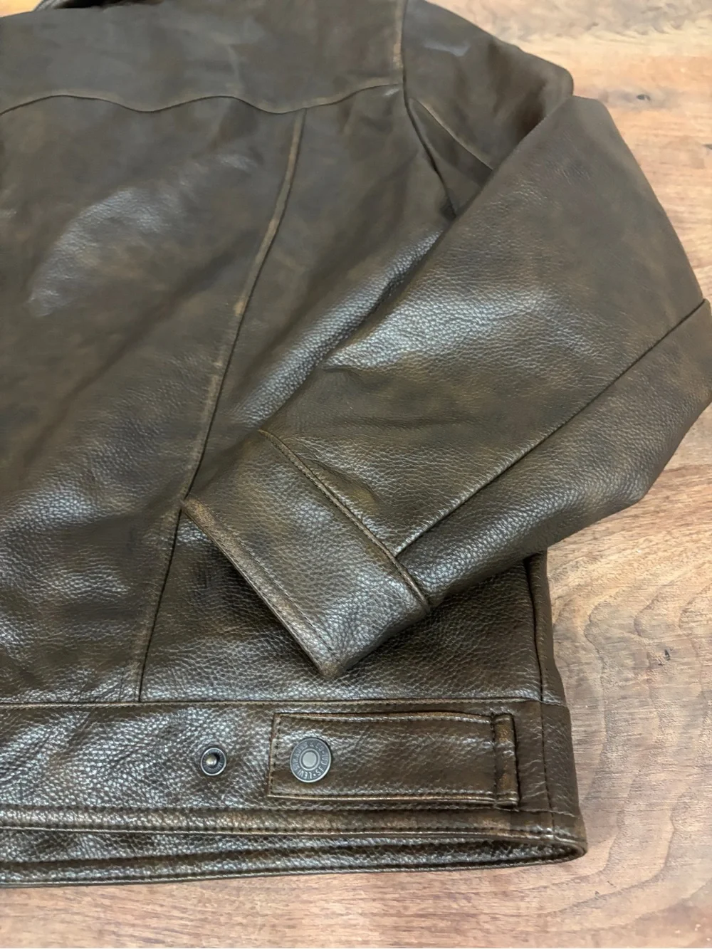Levi's Brown men’s leather Sherpa Collar Jacket M NWOT